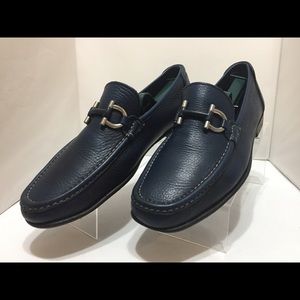 Salvatore Ferragamo Blue Horsebit Loafers Size 8 D